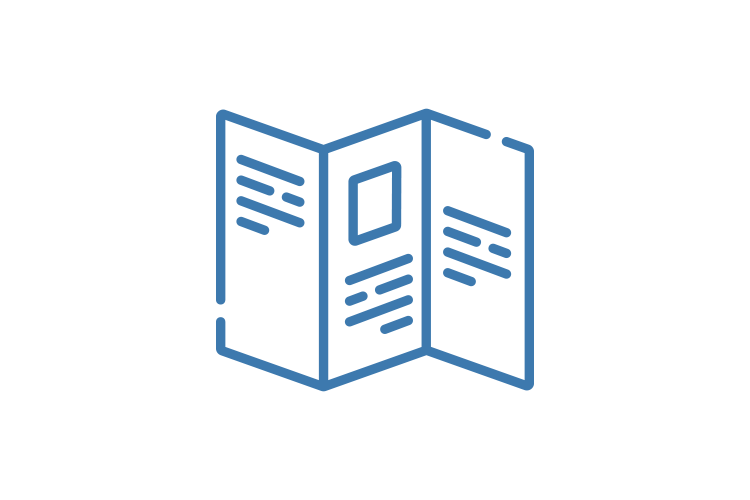 drei seitiger Folder