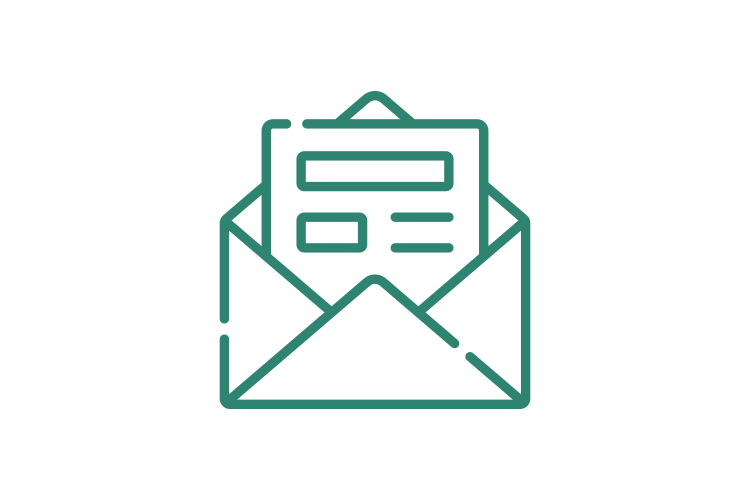 Mitteilung im Briefumschlag